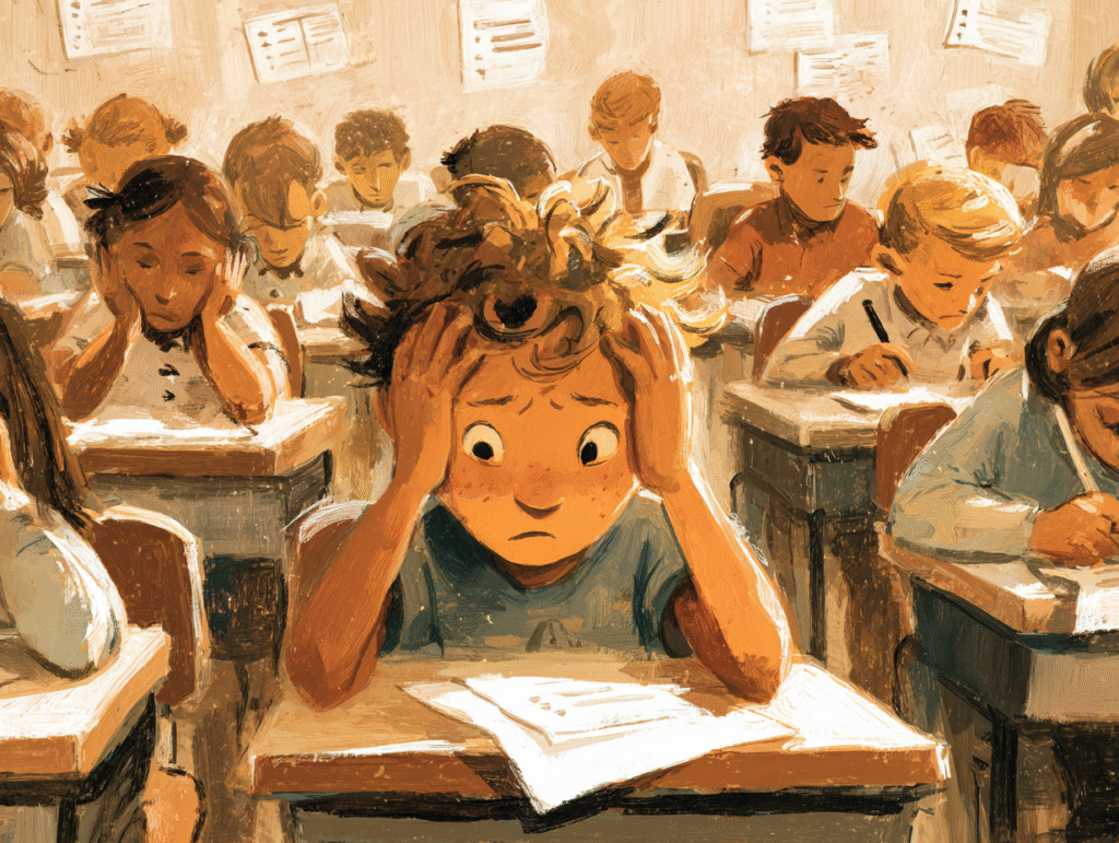 作者の進級テストの挫折のイメージ