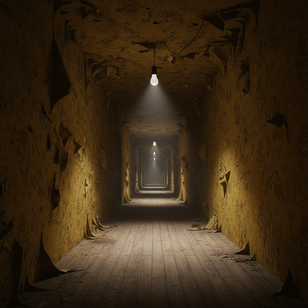 暗い部屋のドア