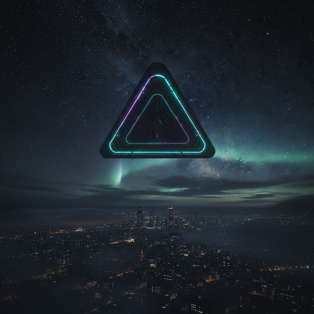 空に浮かぶ謎の光