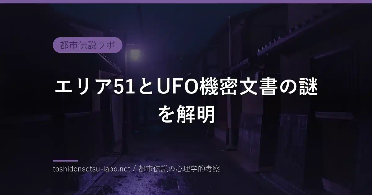 エリア51とUFO機密文書の謎を解明
