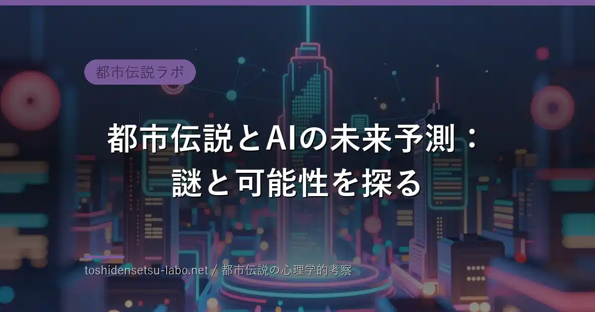 都市伝説とAIの未来予測：謎と可能性を探るのイメージ