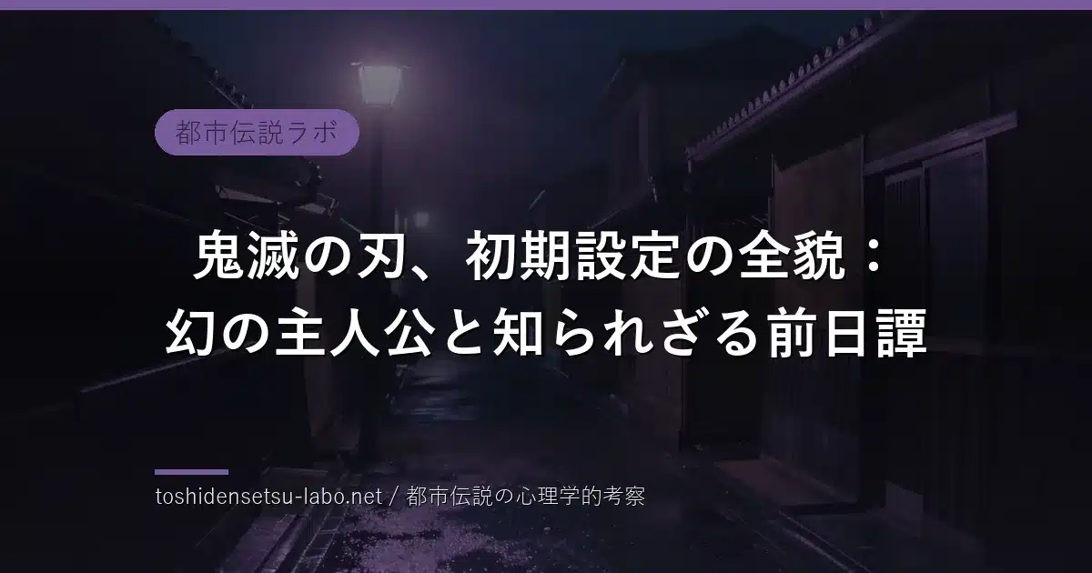 鬼滅の刃、初期設定の全貌：幻の主人公と知られざる前日譚のイメージ