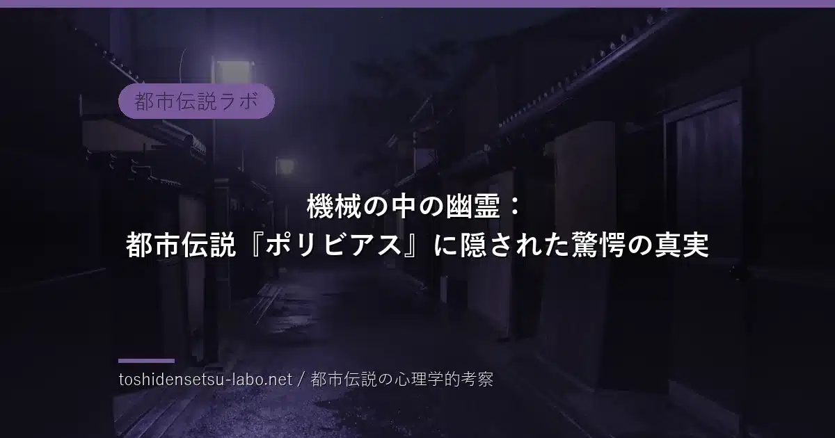 機械の中の幽霊：都市伝説『ポリビアス』に隠された驚愕の真実のイメージ
