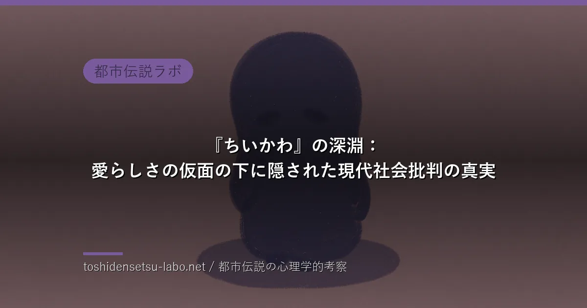 『ちいかわ』の深淵：愛らしさの仮面の下に隠された現代社会批判の真実のイメージ