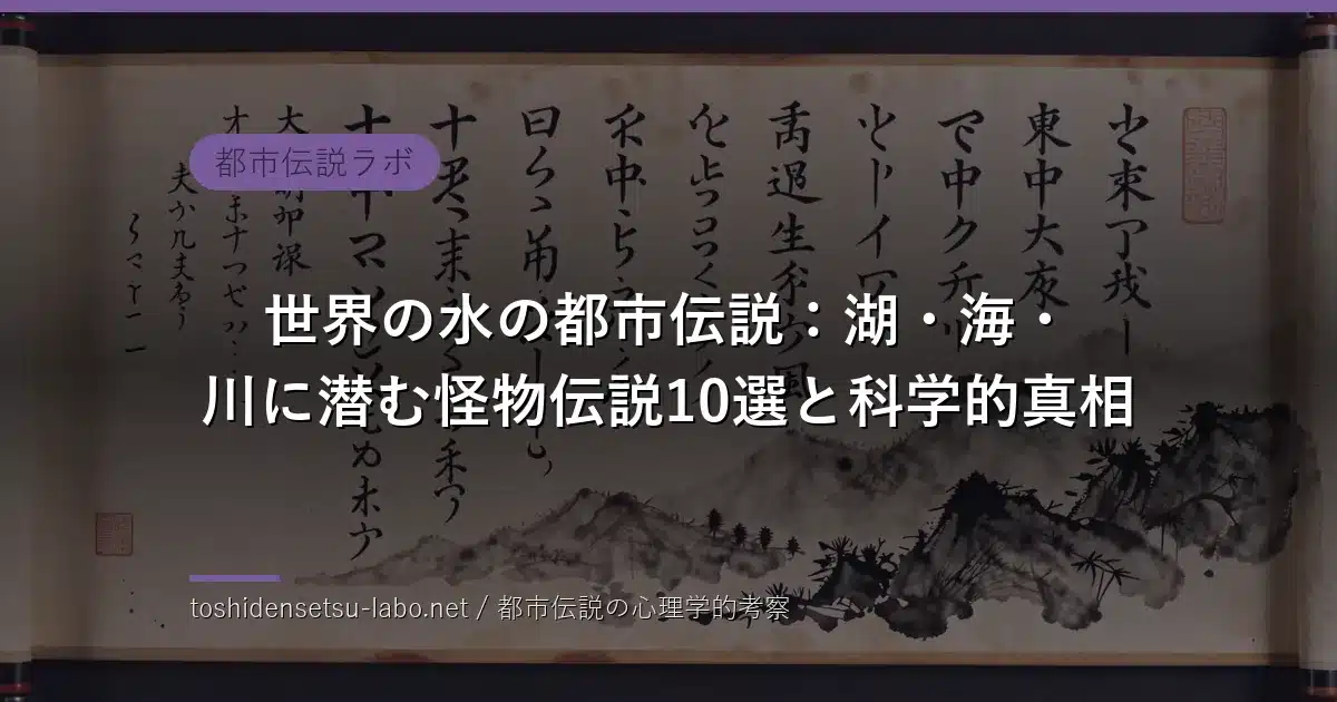 世界の水の都市伝説：湖・海・川に潜む怪物伝説10選と科学的真相のイメージ