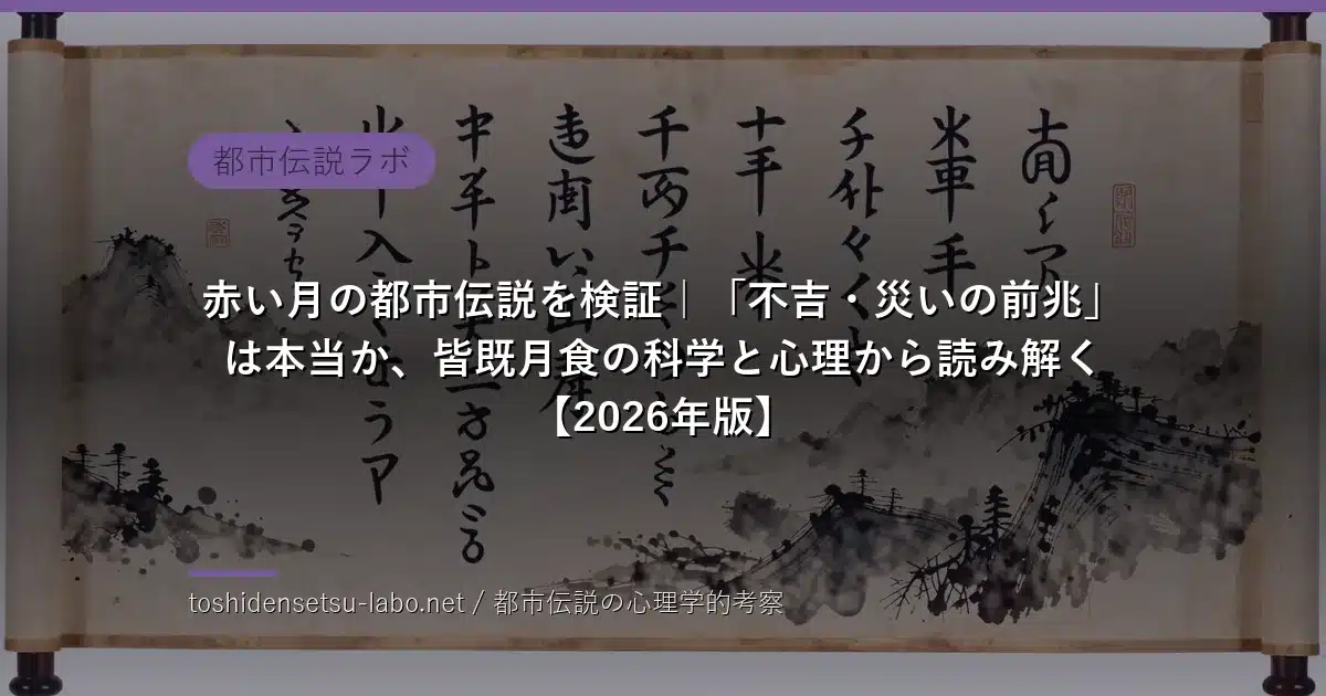 赤い月の都市伝説のイメージ