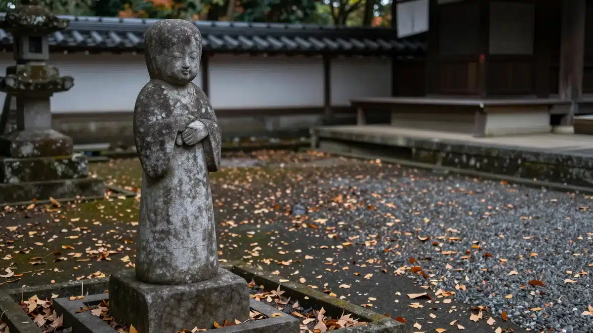 苔むした石造りの供養塔